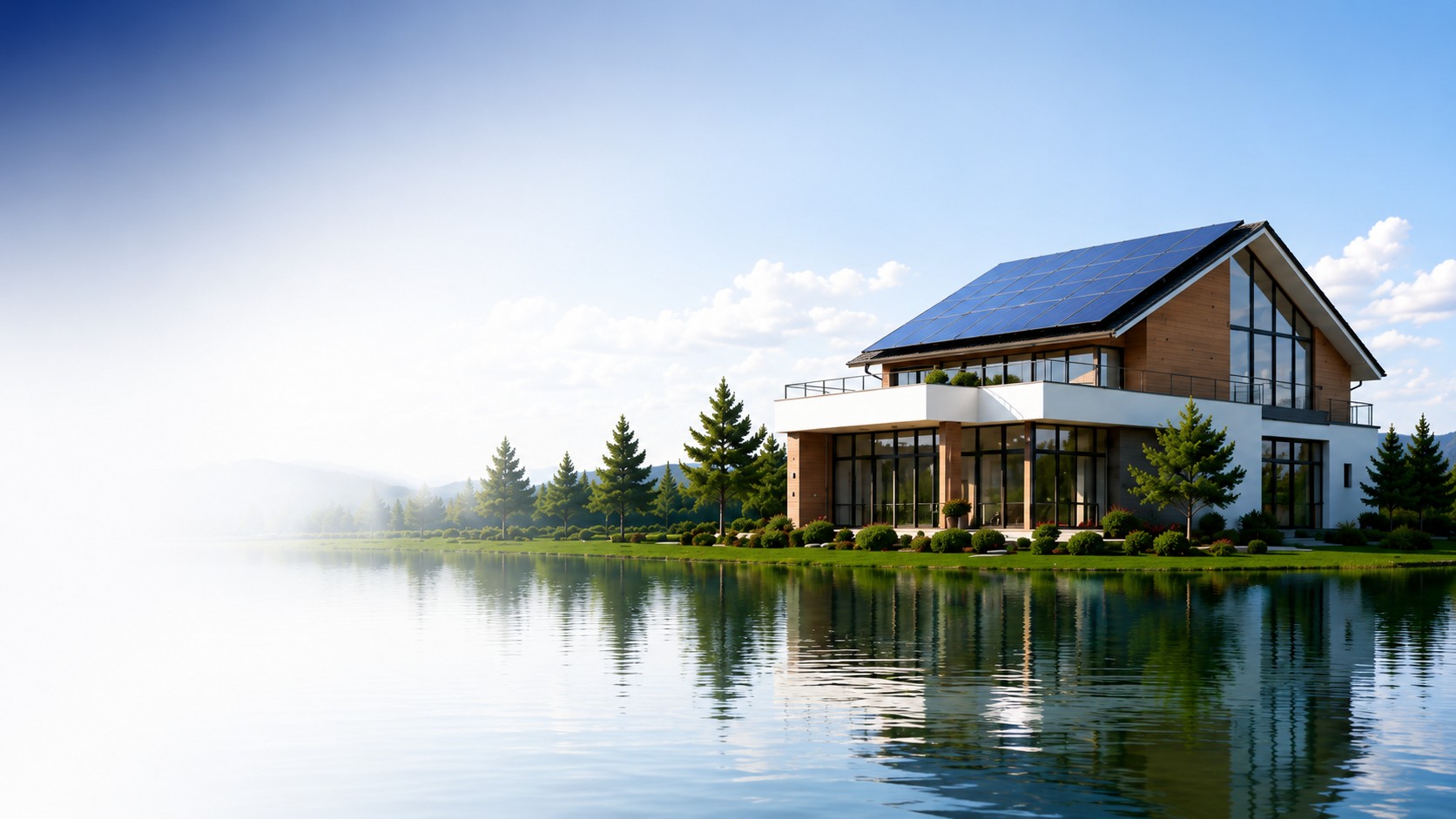 Modernes Einfamilienhaus mit Photovoltaikanlage